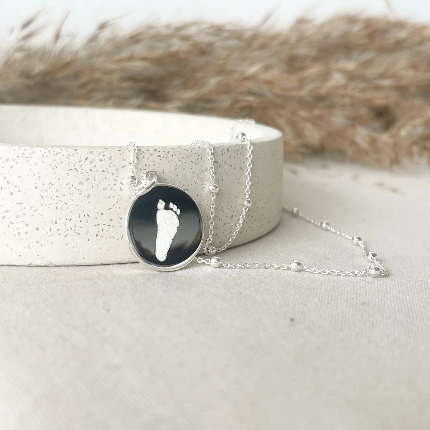 Collier boule original argent - Empreinte