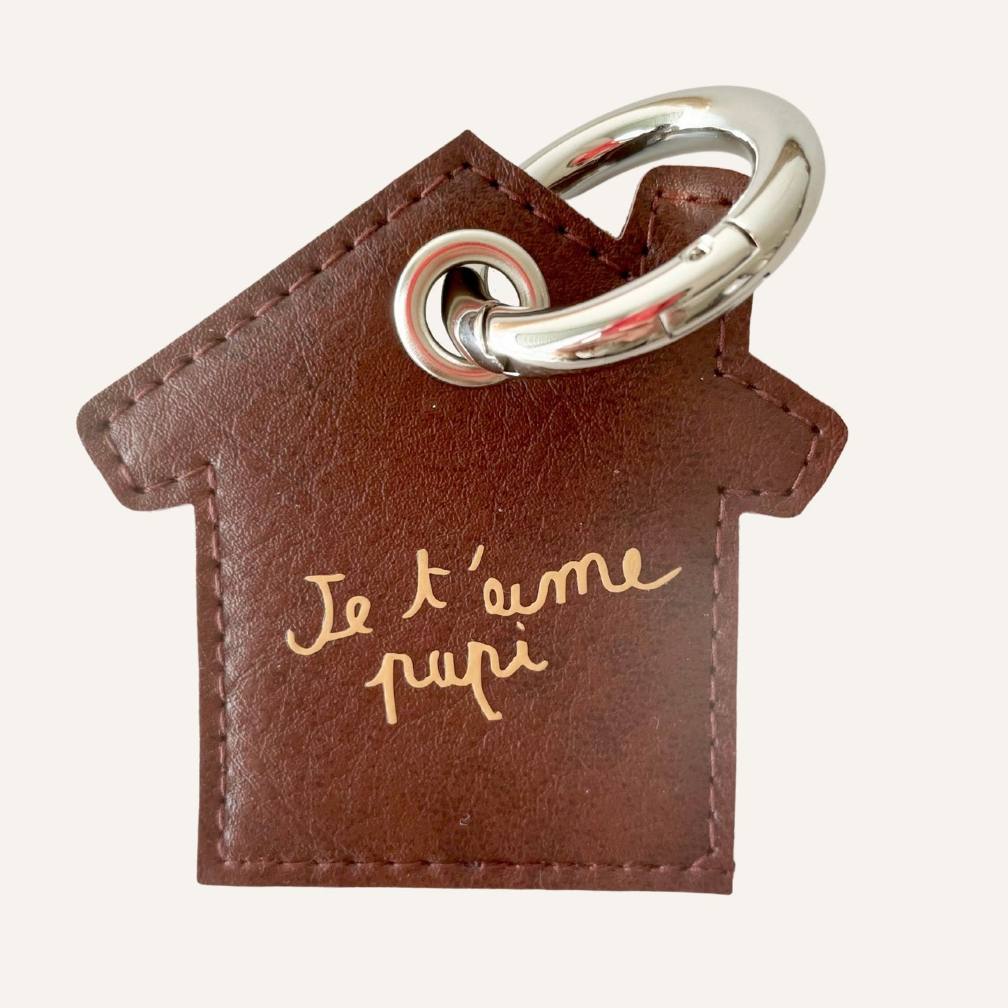 Porte-clés maison personnalisé - Chocolat grainé