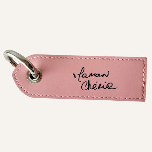 Porte-clés rectangle personnalisé - Rose